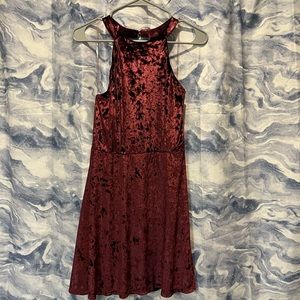 Velvet halter neck dress